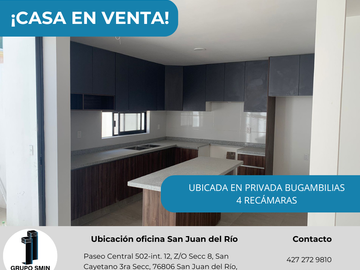 CASA EN VENTA EN PRIVADA BUGAMBILIAS SAN JUAN DEL RÍO