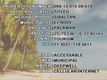 25,793 m2 White Beachfront Coconut Sunrise