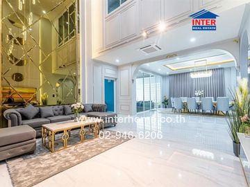2-storey detached house, 200 sq m., detached house near Ramkhamhaeng University 2, Soi Wat Thung Setthi, Intersection 15, Kanchanaphisek Road, Bangna-