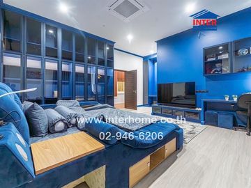 2-storey detached house, 200 sq m., detached house near Ramkhamhaeng University 2, Soi Wat Thung Setthi, Intersection 15, Kanchanaphisek Road, Bangna-