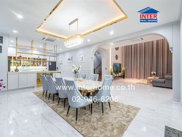 2-storey detached house, 200 sq m., detached house near Ramkhamhaeng University 2, Soi Wat Thung Setthi, Intersection 15, Kanchanaphisek Road, Bangna-