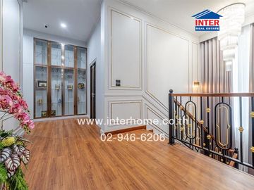 2-storey detached house, 200 sq m., detached house near Ramkhamhaeng University 2, Soi Wat Thung Setthi, Intersection 15, Kanchanaphisek Road, Bangna-
