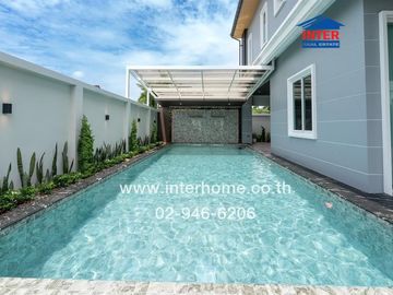 2-storey detached house, 200 sq m., detached house near Ramkhamhaeng University 2, Soi Wat Thung Setthi, Intersection 15, Kanchanaphisek Road, Bangna-