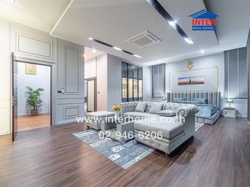 2-storey detached house, 200 sq m., detached house near Ramkhamhaeng University 2, Soi Wat Thung Setthi, Intersection 15, Kanchanaphisek Road, Bangna-