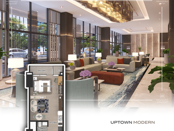 Studio With Balcony 45.5 sqm For Sale Uptown Modern Preselling Bgc Condo in Taguig City