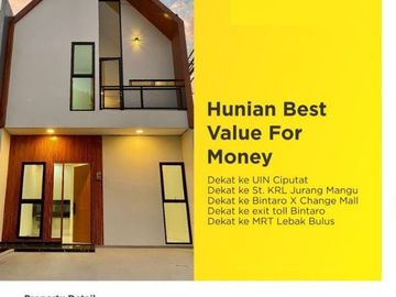 Rumah Diamo Ciputat Dekat Bintaro, Baru Murah di Pamulang Tangsel Kota Tangerang Selatan Jual Dijual