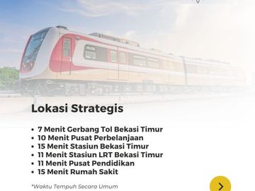 Rumah GAP Kota Bekasi Timur, Baru 2/1 LANTAI Mewah Harga Murah di Dekat Tol Stasiun LRT, Jual Dijual
