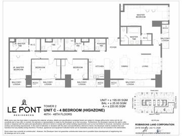 220 SQM 4BR LUXURY CONDO IN BRIDGETOWNE PASIG CITY (LE PONT RESIDENCES)