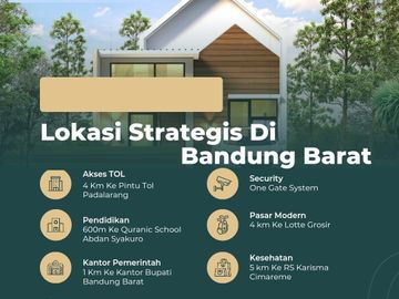 Rumah GVV Dekat Pemda,Tol,Stasiun Padalarang, 2/1 LANTAI, Cipulus Ngamprah Bandung Barat Jual Dijual