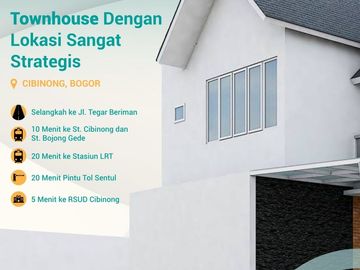 Rumah Hisa Cibinong, Baru 2 LANTAI Harga Murah Mewah Townhouse New Tengah Cibinong Bogor Jual Dijual