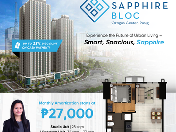 Pre-Selling and Rent-To-Own Condo in Ortigas Center - The Sapphire Bloc by RLC Residences - up to 23% discount