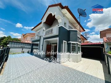 2-storey detached house, 60 sq.w., Buriram Rangsit Village, Lam Luk Ka, Khlong 4, near Yaem Sa-at Rangsit School, Rangsit-Nakhon Nayok Road, Phra Ong