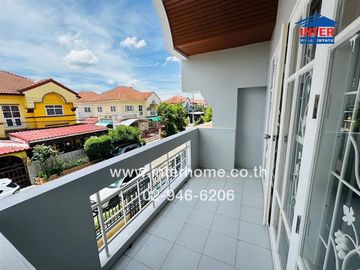 2-storey detached house, 60 sq.w., Buriram Rangsit Village, Lam Luk Ka, Khlong 4, near Yaem Sa-at Rangsit School, Rangsit-Nakhon Nayok Road, Phra Ong
