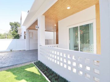 4 Bedrooms detached house for sale Minimal Muji style in Mueang Kaew, Mae Rim. Close to Nong Jom intersection. Fully furnished.