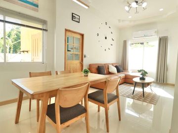 4 Bedrooms detached house for sale Minimal Muji style in Mueang Kaew, Mae Rim. Close to Nong Jom intersection. Fully furnished.