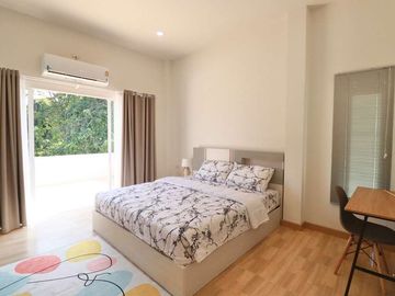 4 Bedrooms detached house for sale Minimal Muji style in Mueang Kaew, Mae Rim. Close to Nong Jom intersection. Fully furnished.