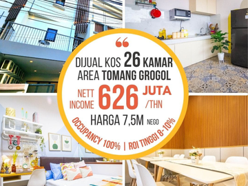 For Sale : Modern boarding house ready to use. Strategic location in Tomang, West Jakarta. P3.171.12.24 Pr Hj