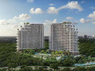 Condominio con den y más de 50 amenidades en venta, Parque Cancún, Cancún