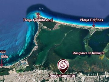Departamento con alberca, spa, en venta, Parque Cancún, Cancún