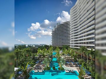Departamento con alberca, spa, en venta, Parque Cancún, Cancún