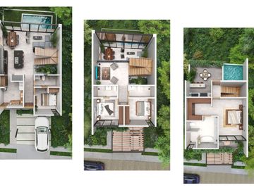 Casa en venta con alberca, comunidad Cerrada, Ciudad Mayakoba, Playa del Carmen