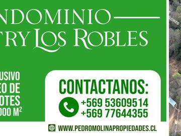 Venta sitios en Concepción, exclusivo Proyecto Inmobiliario Country Los Robles. Camino a Florida