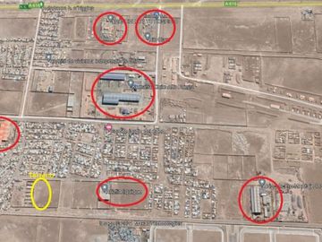 Local Industrial con Terredo de 2.500 m2 y 855m2 Construidos, en Pasaje El Caliche lotes 11 y 12 Alto Hospicio, Iquique.