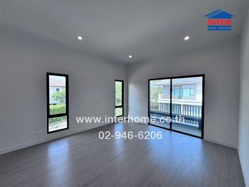 2-storey detached house, 71 sq m., Saransiri Rangsit Village, Soi 4/1, Rangsit-Pathum Thani Road, Road 346, Mueang Pathum Thani, Pathum Thani