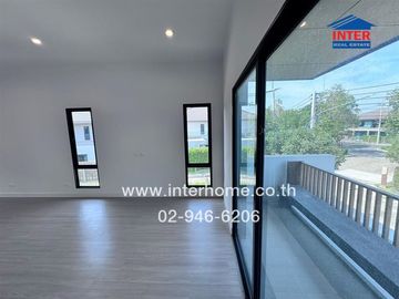 2-storey detached house, 71 sq m., Saransiri Rangsit Village, Soi 4/1, Rangsit-Pathum Thani Road, Road 346, Mueang Pathum Thani, Pathum Thani