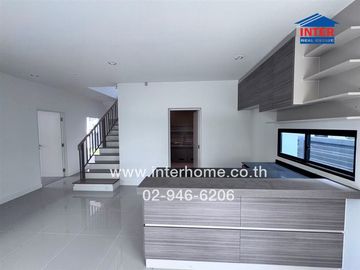 2-storey detached house, 71 sq m., Saransiri Rangsit Village, Soi 4/1, Rangsit-Pathum Thani Road, Road 346, Mueang Pathum Thani, Pathum Thani