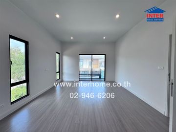 2-storey detached house, 71 sq m., Saransiri Rangsit Village, Soi 4/1, Rangsit-Pathum Thani Road, Road 346, Mueang Pathum Thani, Pathum Thani