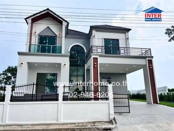 2-storey detached house, 121.1 sq.w., Krisada City Village, Lake and Park, Soi Bang Pla 18, Theparak Road, Old Sukhumvit Road, Bang Phli, Samut Prakan