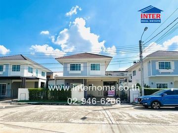 2-storey detached house, 50.8 sq.w., Perfect Park Suvarnabhumi Village 4, Soi Rom Klao 6/1, Rom Klao Road, Ramkhamhaeng Road, Min Buri District, Bangk