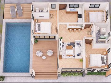 Brand new pool villa with short walking distance to Mae Phim Beach