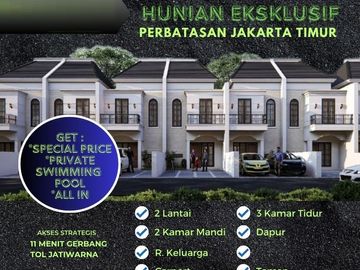 Rumah RTC Cibubur-Jatiranggon, Baru 2 LANTAI Mewah Harga Murah, Jatisampurna Kota Bekasi Jual Dijual