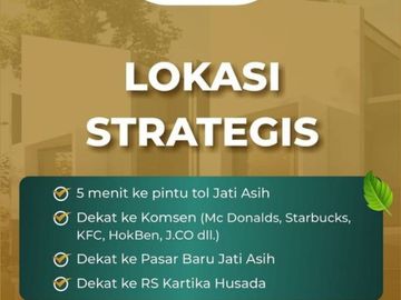 Rumah Salim Jatiasih, Baru 2 LANTAI Murah Mewah,Dekat Komsen +Toll, Jatirasa Kota Bekasi Jual Dijual