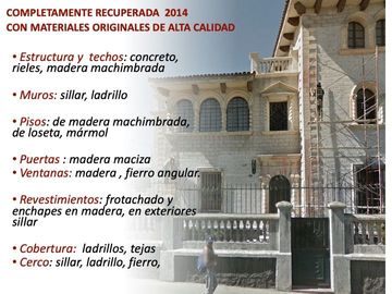 VENDO PRECIOSA CASA EN ESQUINA, TODA EN SILLAR, EXCELENTE UBICACIÓN EN LA CIUDAD DE AREQUIPA