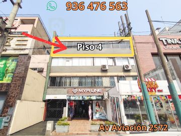 ALQUILER DE OFICINA EN EXCELENTE UBICACIÓN - PISO 4 SIN ASCENSOR
