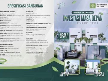 JUAL Kosan IPB (16 KAMAR) Dekat (KAMPUS IPB) Kost Baru FULL FURNISHED di Bogor Barat (FLORA) DIJUAL