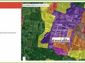 Purple land for sale for factory and warehouse, Bangna-Trad Road, Km.19 (area 3-3-27 rai, selling for 12 million per rai, totaling 45,810,000 million
