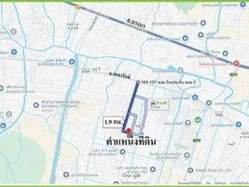 Purple land for sale for factory and warehouse, Bangna-Trad Road, Km.19 (area 3-3-27 rai, selling for 12 million per rai, totaling 45,810,000 million