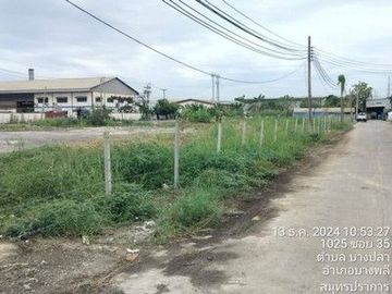 Purple land for sale for factory and warehouse, Bangna-Trad Road, Km.19 (area 3-3-27 rai, selling for 12 million per rai, totaling 45,810,000 million