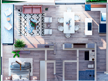 PENTHOUSE CON ROOFTOP, JACUZZI CON VISTA PANORAMICA, PRECIO PRE VENTA, LAGUNA DE BACALAR