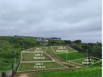Olón, 3 terrenos residenciales fraccionados, zona de alta plusvalía, vía Olón/Curia