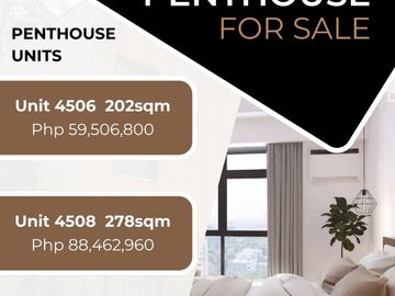 PENTHOUSE UNITS FOR SALE IN ORTIGAS/3 BR ALL BR ENSUITE WITH T&B