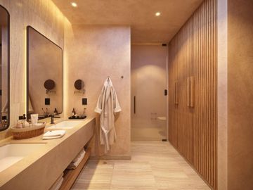 Desarrollo frente al mar en Puerto Morelos, Loft amueblado