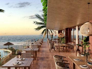 Desarrollo frente al mar en Puerto Morelos, Loft amueblado