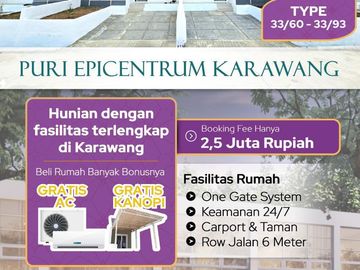 Hanya 2.5 juta sudah dapat rumah siap huni cantik dan minimalis hanya di puri epicentrum karawang