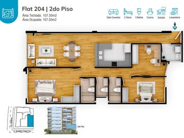 DEPARTAMENTO DE 107M2 – 2DORM. - LAS GARDENIAS – SURCO
