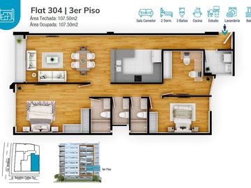 DEPARTAMENTO DE 107M2 – 2DORM. – BALCÓN - LAS GARDENIAS – SURCO